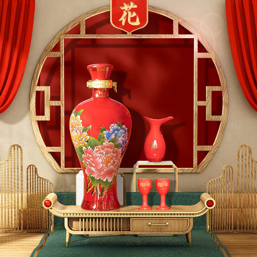 Xifeng Wine, Guohua Porcelain 12 years 45 degrees 500ml*2 bottles, gift box, Fengxiang white wine [14 years old wine]
