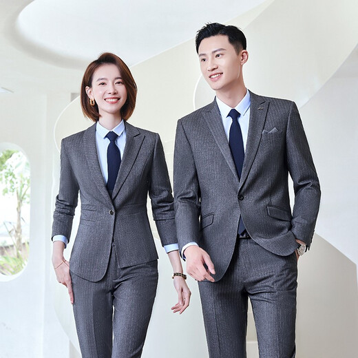 Lido Yichen Veste de costume à trois couleurs à manches longues Top Spring and Automne Activités professionnelles 695-2 Suit des femmes gris + Pantalon féminin 3xl