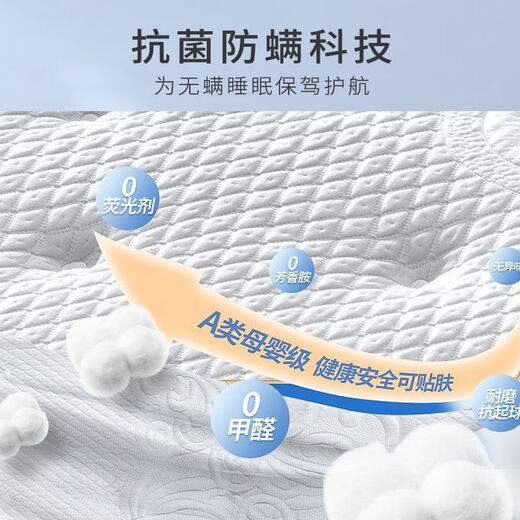 星年床垫天然乳胶席梦思床垫独立弹簧袋家用床垫子软硬两用可定制 护脊B款:加密弹簧+3E环保棕 偏硬约22cm厚 1350mm*1900mm