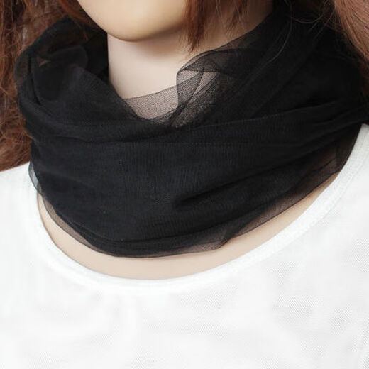Weizhuoli (Weizhuoli) Écharpe de tête en dentelle en maille pour la protection solaire de la protection solaire fines vertéèbres du cou fou écharpe