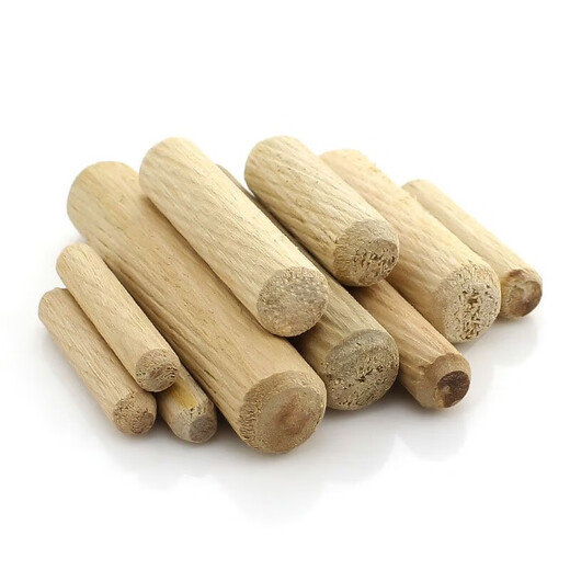 An Junsheng round wood tenon twill wood plug wooden rod wooden plug wooden pin wooden dowel wooden nail wooden wedge wooden Xiao furniture connector solid wood 10*100 20 pieces