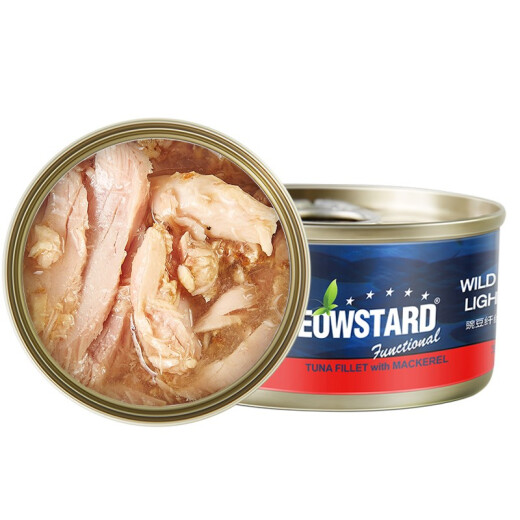 Meowstard imported Thai canned cat nutrition staple food for adult cats and kittens, canned cat wet food, cat fattening gills 80g*24 cans tuna + crab meat 24 cans