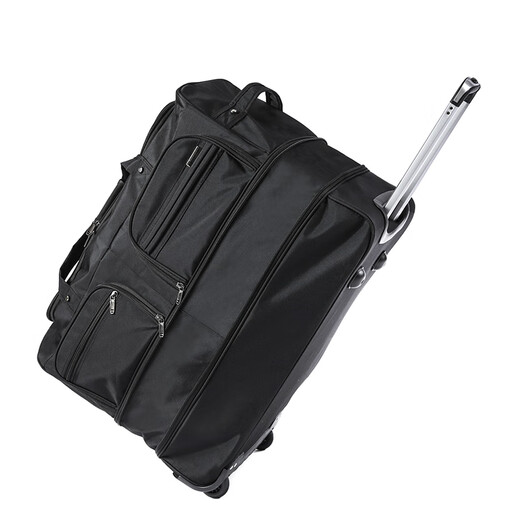 DITD DESIGN IN THE DESIGN Large-capacity travel bag checked trolley bag men's expandable foldable large bag portable heightenable luggage bag 368 black extra large size (required to be checked)