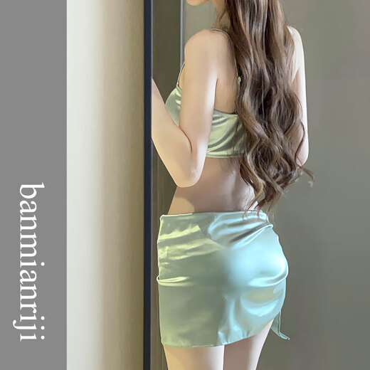 Lugeli bikini swimsuit for women in hot springs sexy pure desire slimming small fresh style pool beach swimsuit three-piece set Bikini 3-piece set L recommended 90-110Jin Jin equals 0.5 kg