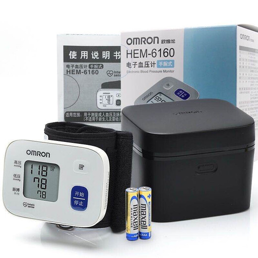 欧姆龙手腕式血压测量仪器家用医老人全自动电子量血压机计高精准 HEM-6182