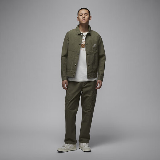 Nike (Nike) Чиновник Jordan Jordan Tatum Tatum мужская баскетбольная куртка зима Новая модель HM3881 222 Средний оливковый зеленый/ель светло -голубой серый