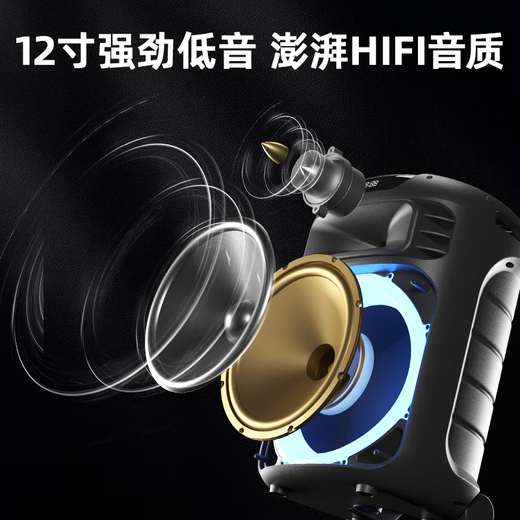 Philips (PHILIPS) SD189 Bluetooth speaker outdoor audio high volume square dance pull rod bass electric guitar folk instrument speaker