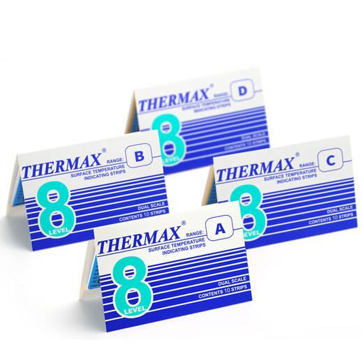 THERMAX进口测温纸8格 英国感温贴片TMC变色温度测试纸感温变色贴 8格B