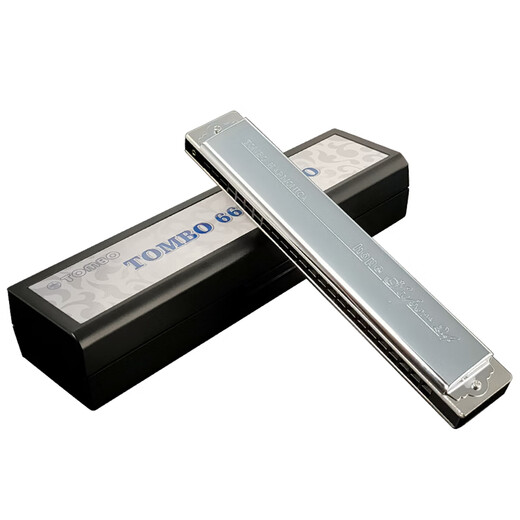 Tongbao TOMBO new 6624SPRO 24-hole polyphonic harmonica upgraded electroplating seat plate adult professional performance gift A tune