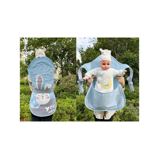 Netter Tao Guizhou Babygurt Yunnan traditioneller altmodischer Kindergurt ist leicht auszugehen, für Babygurte 0 bis 3 Jahre alt. Süßes Kaninchenblau (klein mit Tasche 01 Jahre alt)