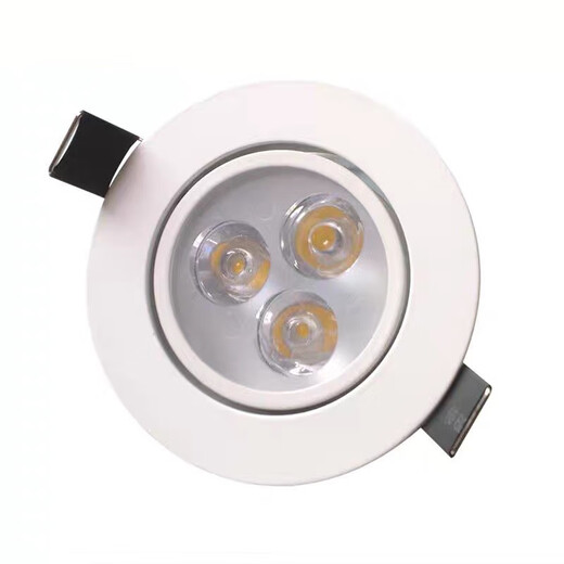 Xushansi 3w spotlight embedded led downlight home TV wall living room black and white gold and silver surface neutral light intelligent spotlight 3W warm light opening 65-75cm white and black