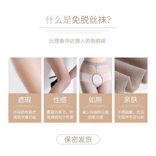Langsha stockings for women with open crotch, no need to take off, black stockings that are not easy to snag, sexy ultra-thin sexy stockings for women, pantyhose