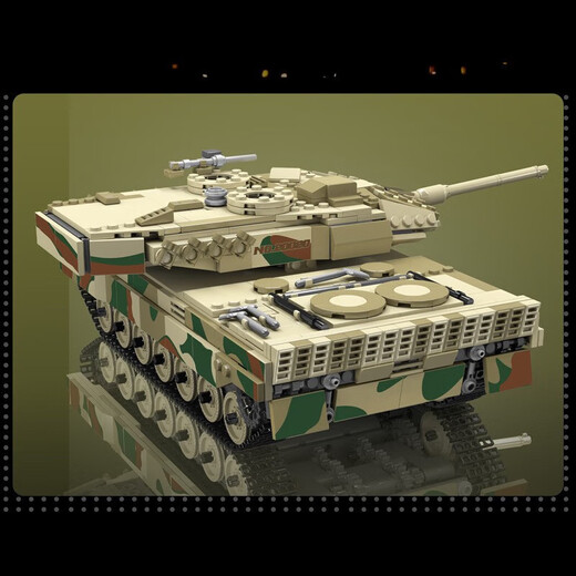 
Yuxing Mowang Military Series Remote Control Electric Mammoth Tank World War II Lego Compatible Boy Assembly Building Blocks Toys Birthday Gift Leopard 2 Desert Tank [Remote Control Version + Sound Effect]