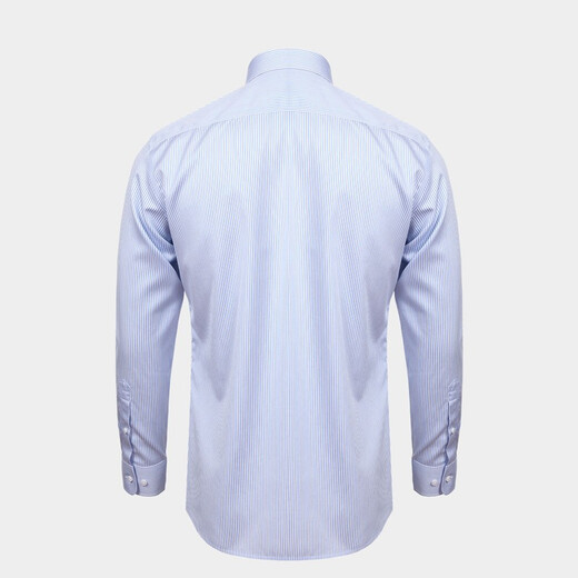 MAILYARD/MelYar long-sleeved shirt pure cotton business slim-fit men's blue and white striped non-iron shirt 722 blue and white stripes S/39S