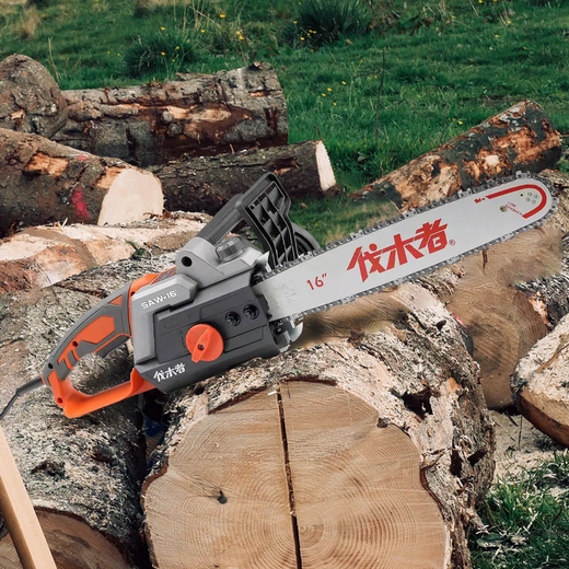 Logger WOOD MAN Backbone Logger Electric Chain Saw Household Firewood Chainsaw High Power Plug-in Logger Saw New Electric Chain Saw MATT Chain 2+ Original Guide Plate 1 16-inch Logger 405 Electric Chain Saw-2200W