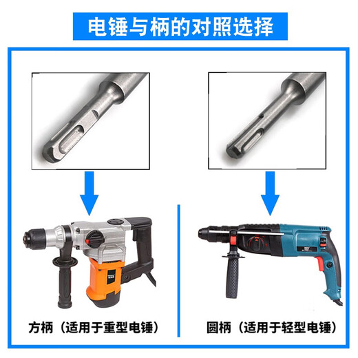 Zhongshou Electric Hammer Drill Bit Extended 1200mm Wall Punching Concrete Brick Wall Square Handle Four Pit 1.5 Meter Impact Drill Bit Square Handle 14*1500mm