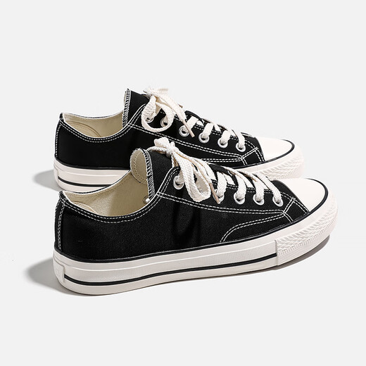 Vancl Eslite Vancl Classic Canvas Schuhe Herren Low Top Schwarz 41