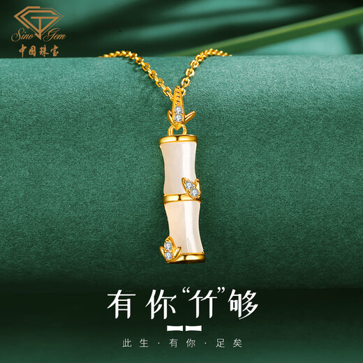 Chinesische Schmuck Geburtstag Geschenke für Freundin mit Ihnen Bambus genug Bambus Joint Silber Halskette für Freundin beste Freundin Frau