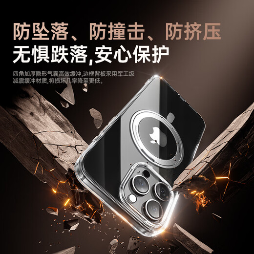Sisi Supu Shell [Camera button] Applicable iPhone16PROMAX mobile phone case Apple 16promax protective sleeve magneto -transparent bracket anti -fall Magsafe charging