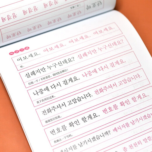 Standard Korean copybook. Copy Korean letters, words, sentences, and beautiful texts. Comes with pronunciation video.
