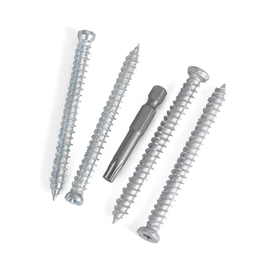Jinggong (JINGGONG) self-cutting screws, aluminum alloy doors and windows, broken bridge openings, cement screws, door and window installation, t30 plum blossom head road rust treasure, big head galvanized 7.5*92 (50 pieces)