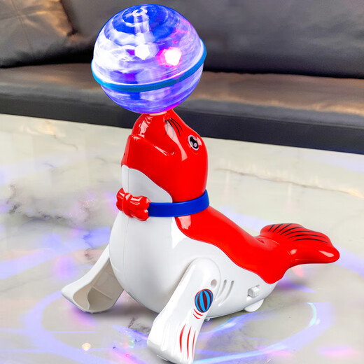 Chisen Electric Singing and Dancing Top Ball Rotating Sea Lion Niños Niños Niños Delfines Delfines Niños brillantes Toy Puppy Rawling [rojo] Rotación eléctrica Bola de león de mar YJ388-29 3 Secciones No. 5 Batería + destornillador