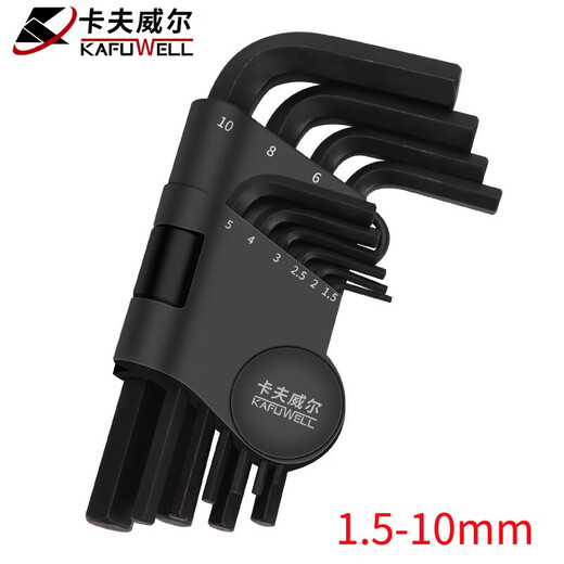 Kraftwell Allen Wrench Set, hexagonale Pflaumenblüte flacher Kopfkugel Kopflegungsstahl-Stahl-Werkzeugschmelze 10-teilige Flachkopf KH5009