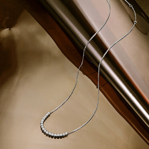 Saturday Fortune Platinum Necklace Women's PT950 Geometric Beads Bright Galaxy Pendant Platinum Necklace 4.06g 40cm +5cm