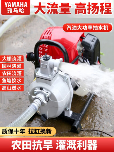 YAY imported Yamaha gasoline pump water pump irrigation agricultural small self-priming pump high lift large flow watering machine 140 four-stroke 1.5 inch + send 4 meters in + 20 meters out
