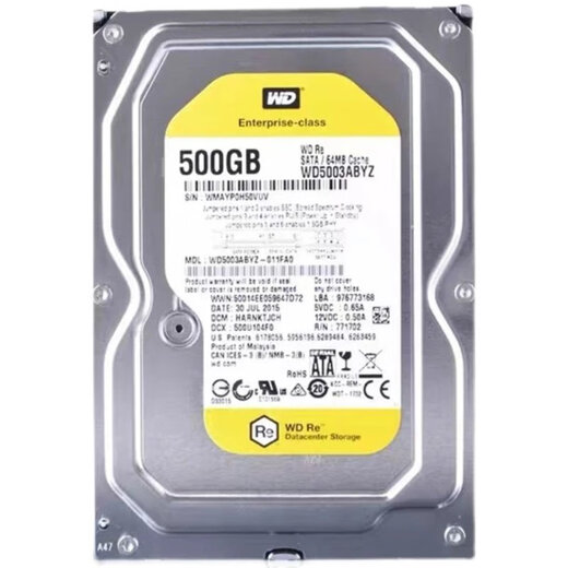 WD/西部数据5003ABYX黑盘500g机械硬盘金盘电脑台式机企业级监控