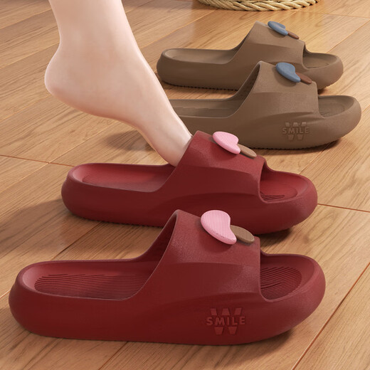 Slippers for women in summer home indoor new style thick sole non-slip foot non-slip bathroom bathing sandals for men Purple 38-39 Suitable for normal 37-38