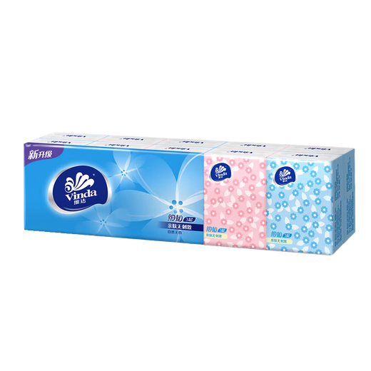 Vinda thin tough handkerchief paper portable paper towel napkin toilet paper facial tissue 3 layers 8 pieces * 20 pack