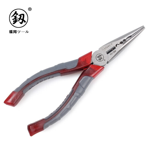 釰福冈工具助力弹簧款尖嘴钳12046寸尖口钳尖咀钳多功能钳工具 助力弹簧款FO-1204新老款随机发