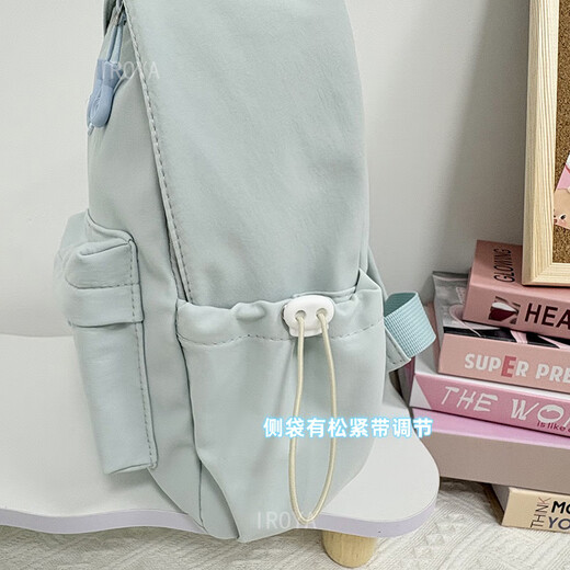 Weinarden Campus Small Fresh School Bag Junior High School Female Large Capacity High School College Student Backpack Travel Lightweight Small Backpack Blue Mini Small (Free Pendant)