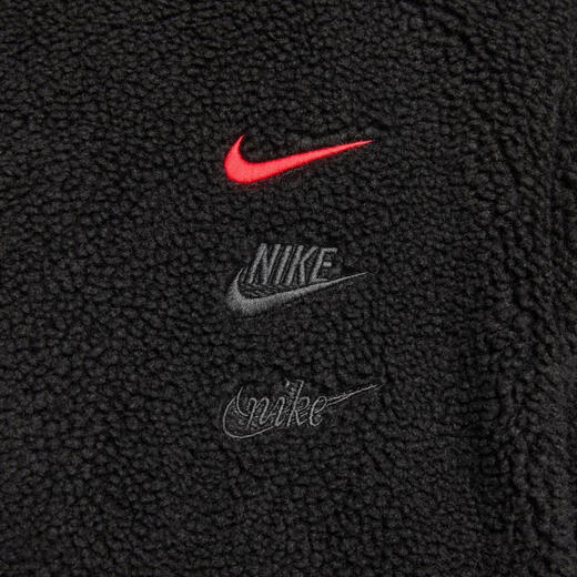 耐克（Nike）外套男装上衣 春秋季新款保暖仿羊羔绒立领时尚运动服休闲服夹克 FZ6194-010/黑色/龙年限定 XL (180) /建议150-180斤