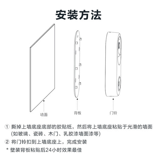 Trendsetter is suitable for Xiaomi video doorbell 3 back panel base replacement replacement special back panel wall strong glue base plate