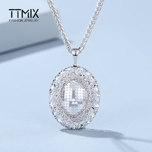 TTMIX pigeon egg platinum pendant for women, temperament pt950 platinum pendant, fashionable and noble birthday gift, large size 6.5-6.7g