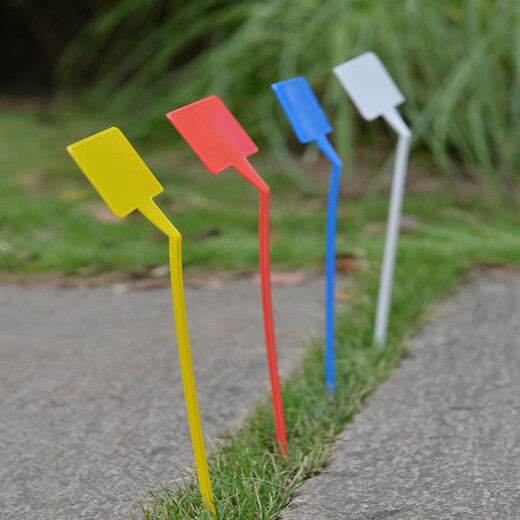 西普顿多种规格多种颜色塑料大号插地牌园艺标签园艺标识牌指示牌地插牌 面36cm白色10个