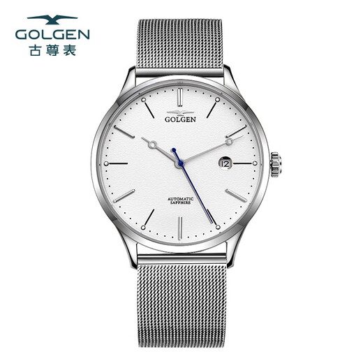 [Golgen) Entièrement automatique MECGEMENT MENSE MONTRE MONTRE MONTRE SIMPLE ET À FOIR MILAN TELANT ULTRA-THIN IMPRÉPRÉE CALENDRES MENSEMENTS 6172M MEN BLANC 6172MPS
