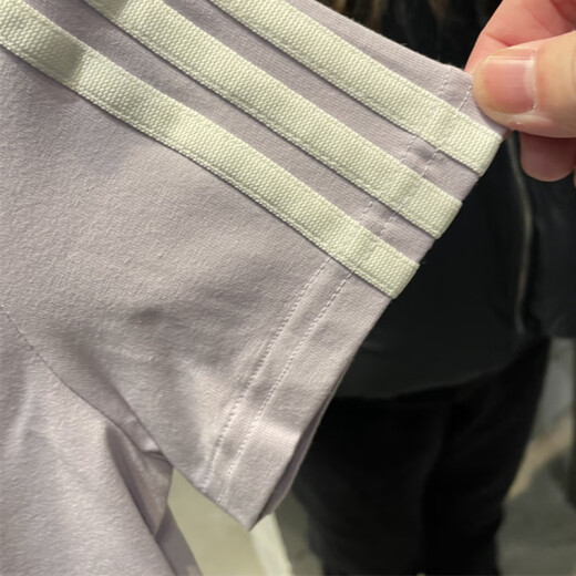 adidas kurzärärmig T-Shirt Frauen Sommer Neue Sportbekleidung gestrickt atmungsaktiven kurzen runden Hals-Top Ji9794 Purple S