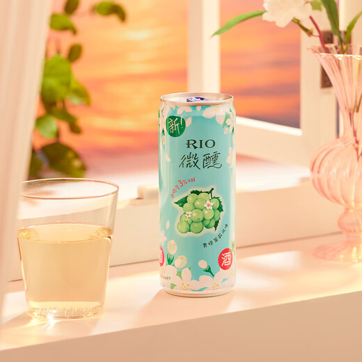 锐澳锐澳（RIO）洋酒预调鸡尾酒 微醺系列低度酒330ml组合 全家福12罐+冰川杯*2  随机口味