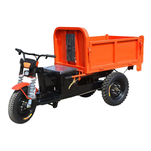 Renjuyi construction site special electric engineering tricycle hydraulic self-unloading heavy dump truck agricultural concrete heavy-duty cavalry U-shaped rear door opening (48V45A) dry electric