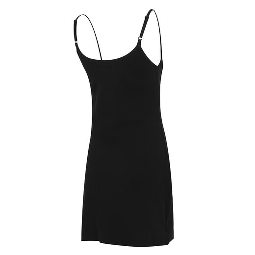 耐克（NIKE）连衣裙无袖女装夏季新款上衣运动服针织透气修身休闲吊带裙 DM6231-010/黑色 M