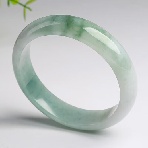 Heart ginseng jade guaranteed price 11.11 jade floating flower bracelet women's jade bracelet waxy ice type Burmese old pit jade bracelet A goods jade bracelet 55mm