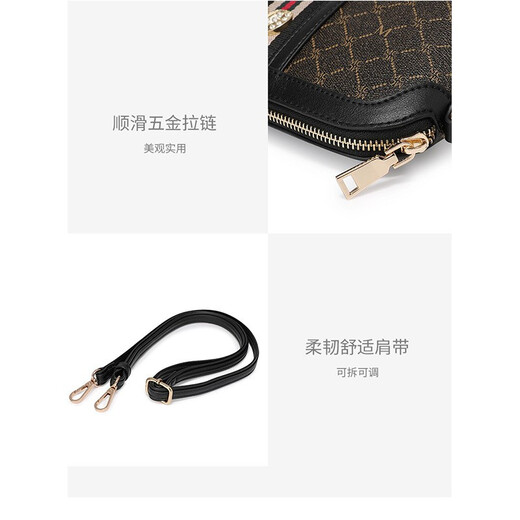 Sac à écrans (mexicain) Flagshipship pour femmes Sac à bandoulière à une épaule Real Cowe Cuir New Style Sac de coquille pour femmes à la mode simple et polyvalente sac de téléphone mobile Dark Brown-Retro 24 * 5.5 * 15.2cm *