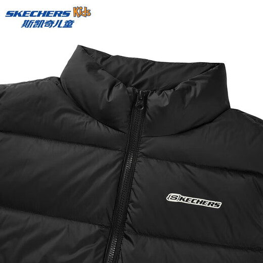 Skechers Kinderkleidung Kinderwesten für Jungen und Mädchenwesten für Schultern Large Kinderjacke L424K080/L425K029 L424K080-Carbon Black/0018 160