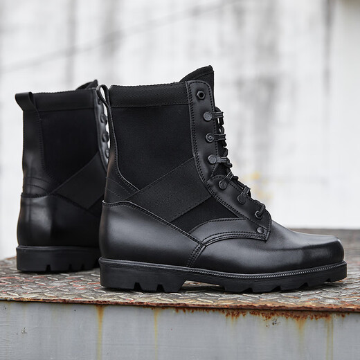Congren nouvelles bottes de combat ultra-légères pour hommes été respirantes antidérapantes imperméables absorbant les chocs bottes d'entraînement montantes bottes tactiques d'extérieur escalade embout en acier semelle en acier style 44