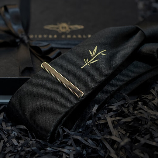GIEVES CHARLES [light luxury gift box] BBK men's gift tie and tie clip set for boyfriend BBK gift box