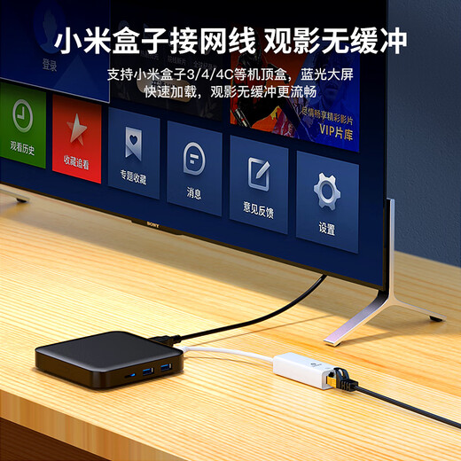 毕亚兹 以太网转换器 Type-C转RJ45网口 USB-C转有线百兆网卡 免驱动转网口 网线转接器头