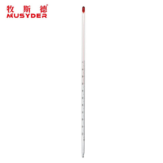 Mushide red water stick meter 0-100 degree alcohol kerosene water bath thermometer glass pig farm special, shipped after disinfection 1 stick